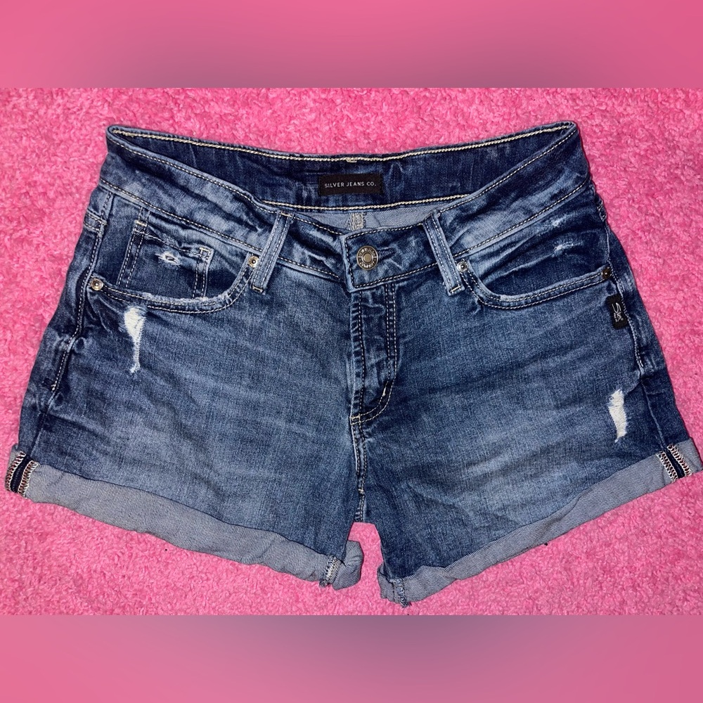 Silver Jean Shorts.